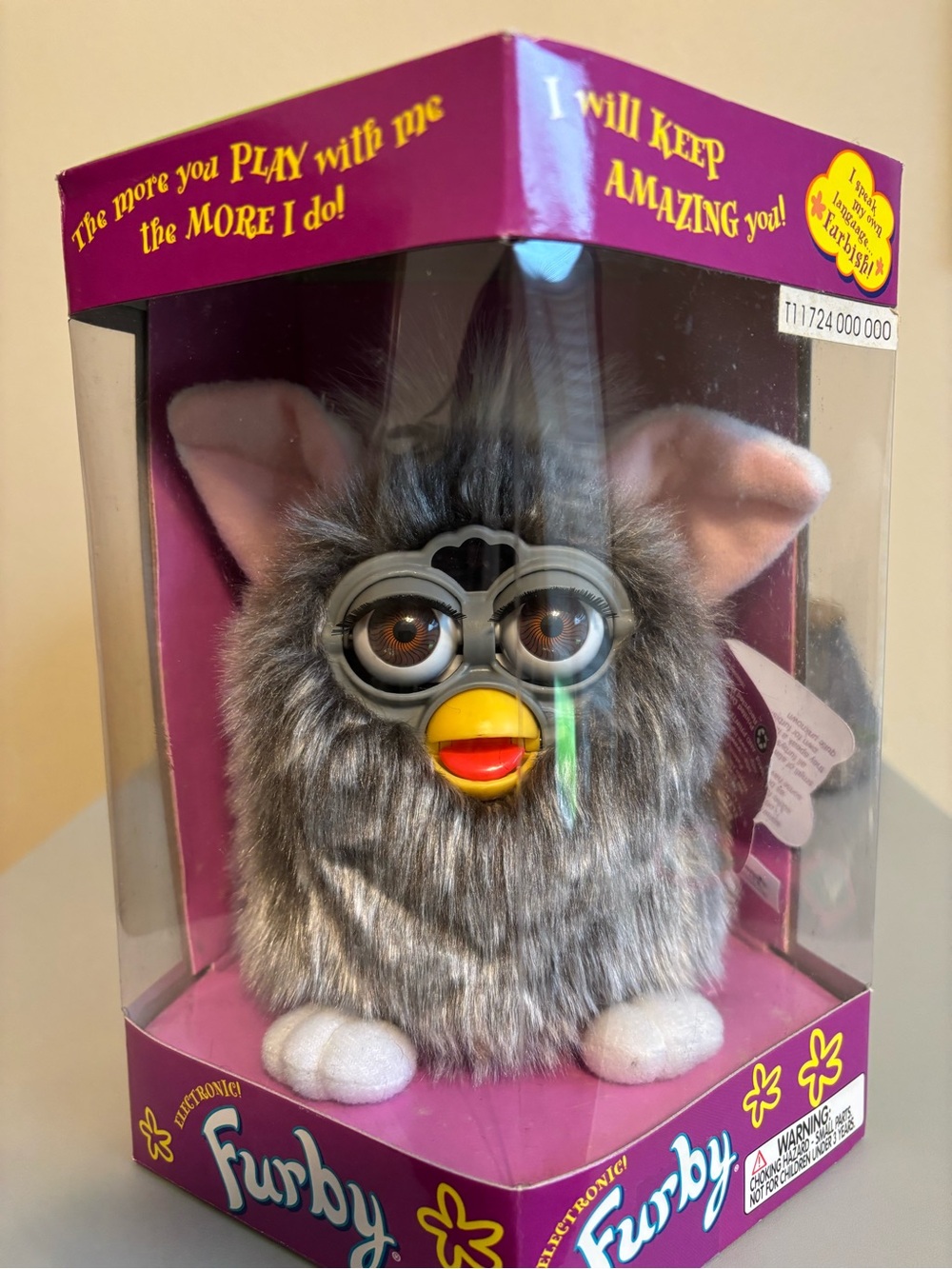 Tiger Electronics Furby Babies Plush Electronic Pet - Grey /BrownEyes 1999